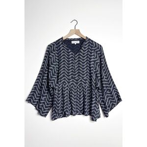APIECE APART Silk Blouse Navy